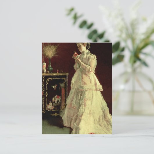 Carte Postale La Dame en rose, 1867 (Debout devant)