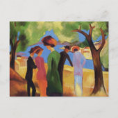 Carte Postale La Dame En Veste Verte August Macke (Devant)