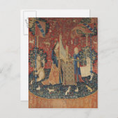 Carte Postale La Dame et la licorne : 'Audition' (Devant / Derrière)