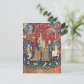 Carte Postale La Dame et la licorne, Audition (Debout devant)