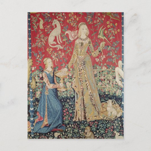 Carte Postale La Dame et la licorne : 'Goût' (Devant)
