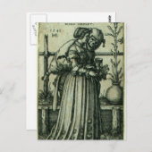 Carte Postale La Dame et la mort (Devant / Derrière)