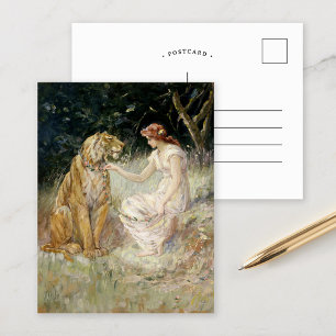 Carte Postale La dame et le tigre Église Frederick Stuart