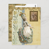 Carte Postale La Dame géorgienne regardée par Boucher (Devant / Derrière)