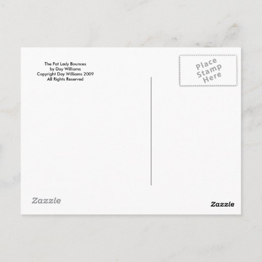 Carte Postale La Dame Graisse Rebondit (Dos)