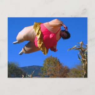 Carte Postale La Dame Graisse Rebondit