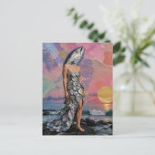 Carte Postale La Dame Poisson Collage (Debout devant)