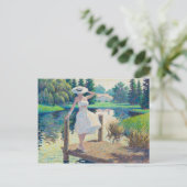 Carte Postale La Dame Sur Le Dock (Debout devant)