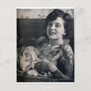Carte Postale La Dame tatouée