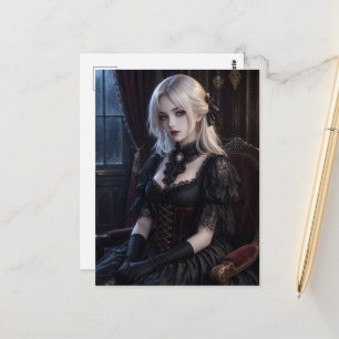 Carte Postale La Dame Vampire Blonde