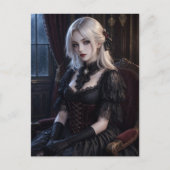 Carte Postale La Dame Vampire Blonde (Devant)