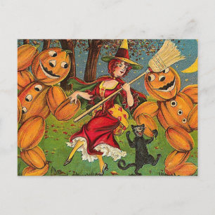 Carte Postale La Danse de la sorcière - Halloween Vintage
