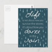 Carte Postale La danse de l'affirmation dans la pluie Citations  (Devant / Derrière)