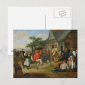 Carte Postale La Danse des paysans, 1678 (Devant / Derrière)
