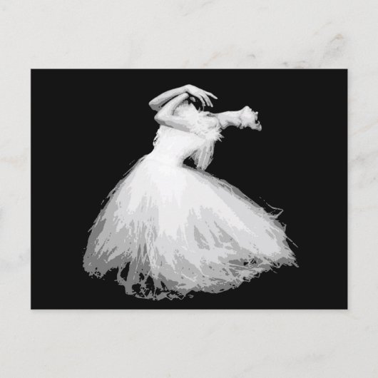 Carte Postale La danseuse classique a l'air de voler (Devant)