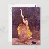 Carte Postale La Danseuse de Toulouse-Lautrec (Devant / Derrière)