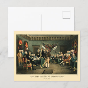 Carte Postale La Déclaration d'indépendance, 1850, Restaurée