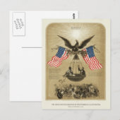 Carte Postale La Déclaration d'indépendance américaine de 1861 (Devant / Derrière)