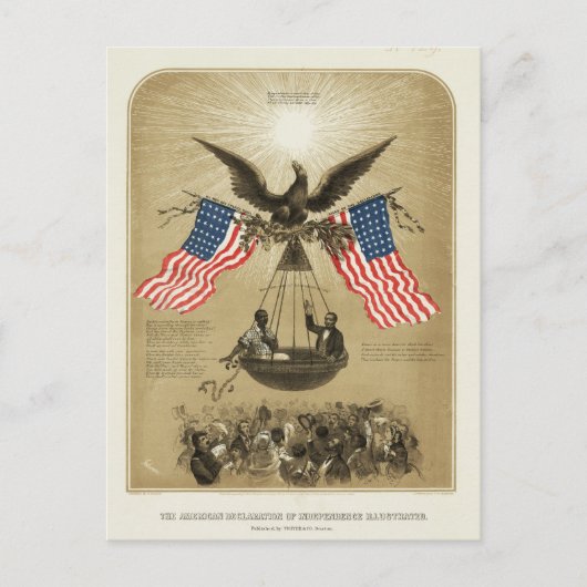 Carte Postale La Déclaration d'indépendance américaine de 1861 (Devant)