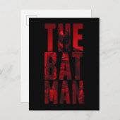 Carte Postale La découpe typographique de Batman (Devant / Derrière)