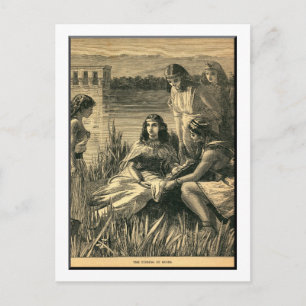Carte Postale La découverte de Moïse, la Bible, Vintage