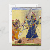 Carte Postale La déesse Bhadrakali adorée par les dieux 1675 (Devant / Derrière)