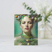 Carte Postale La déesse de Pâques L'art imaginaire généré par l' (Debout devant)