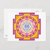 Carte Postale La déesse de Sri Chakra Shri Lalitha Tripura Sunda (Devant / Derrière)