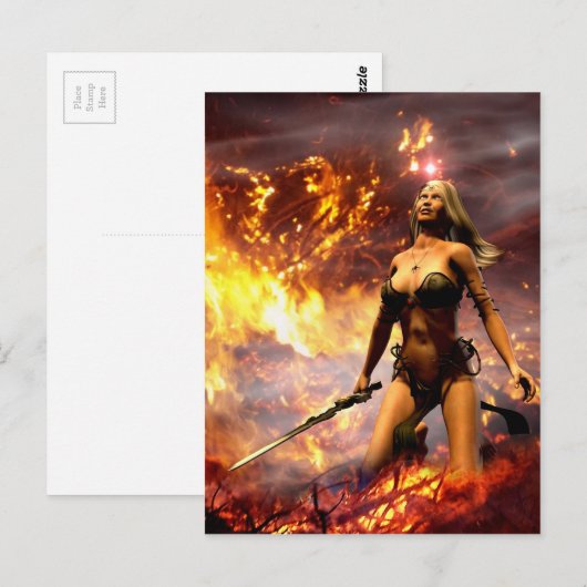 Carte Postale la déesse du feu (Devant / Derrière)