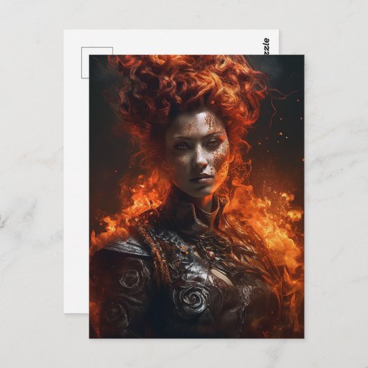 Carte Postale La déesse du feu (Devant / Derrière)