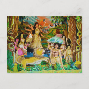 Carte Postale La déesse Durga au festival de Durga à Burdwan