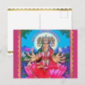 Carte Postale La déesse Gayatri Devi Veda Mata Deity (Devant / Derrière)