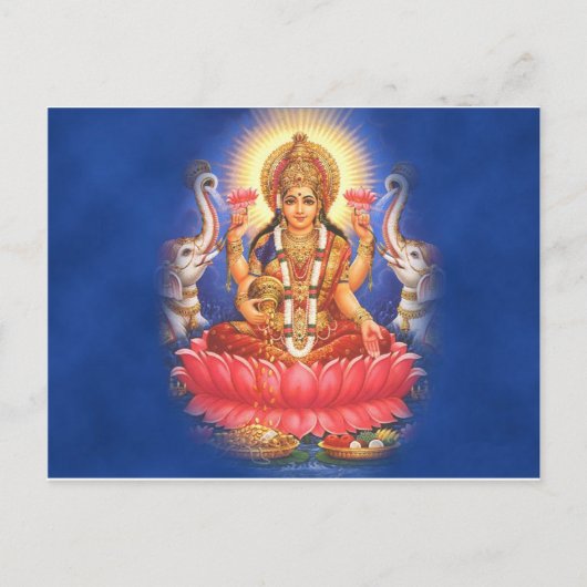 Carte Postale La déesse hindoue Laxmi Devi Mata (Devant)