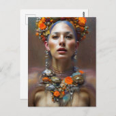 Carte Postale La déesse moissonneuse d'automne (Devant / Derrière)