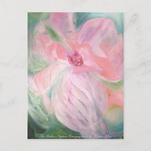 Carte Postale La déesse Neptune émergeant des profondeurs (Devant)