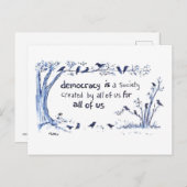 Carte Postale La démocratie pour tous (Devant / Derrière)