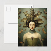 Carte Postale La Déplaisante dame aux bogues rétro (Devant / Derrière)