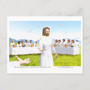 Carte Postale La Dernière Cène de Jésus - Eucharistie
