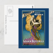 Carte Postale La dernière merveille de Kellar ~ Le papillon d'or (Devant / Derrière)