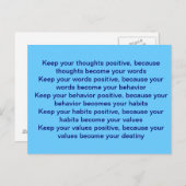 Carte Postale La dernière pensée de King (Devant / Derrière)