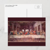 Carte Postale La Dernière soupe de Léonard de Vinci (Devant / Derrière)