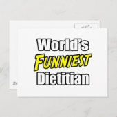 Carte Postale La diététiste la plus drôle du monde (Devant / Derrière)