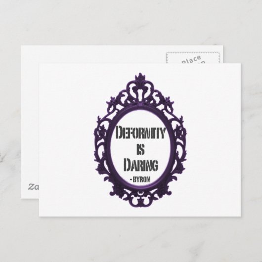 Carte Postale La difformité est audacieuse (Devant / Derrière)