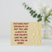 Carte Postale La distance peut nous séparer-carte postale (Debout devant)
