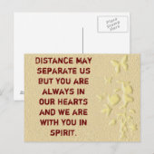 Carte Postale La distance peut nous séparer-carte postale (Devant / Derrière)