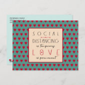 Carte Postale La distanciation sociale est un message d'amour te (Devant / Derrière)