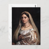 Carte postale La Donna Velata (Devant / Derrière)