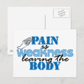 Carte Postale La douleur est faiblesse quitter le corps - piste (Devant / Derrière)