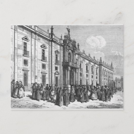 Carte Postale La fabrique de tabac de Séville (Devant)