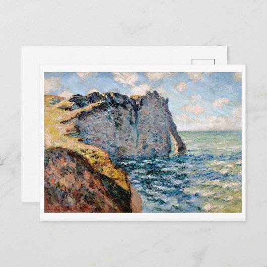Carte Postale La falaise d'Aval, Monet (Devant / Derrière)